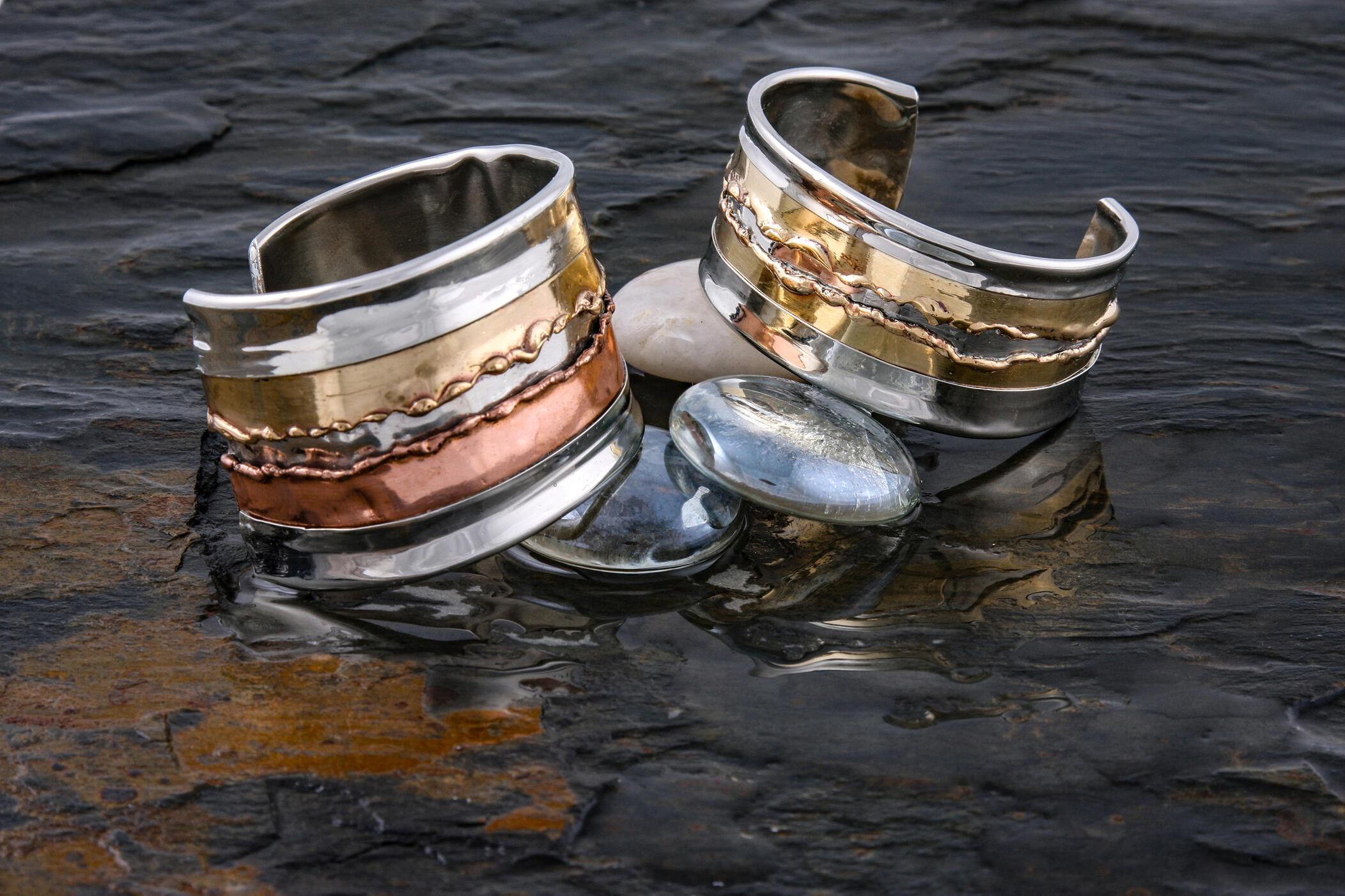 Bracelets on Wet Slate